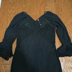 Free People Black Long Sleeve Dress